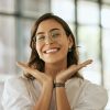 Happy successful businesswoman